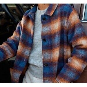 Outerknown Unisex Sienna Car Coat Basin Plaid Size XL